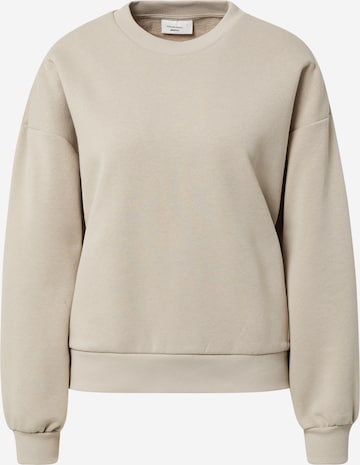 Sweat-shirt Gina Tricot en beige : devant