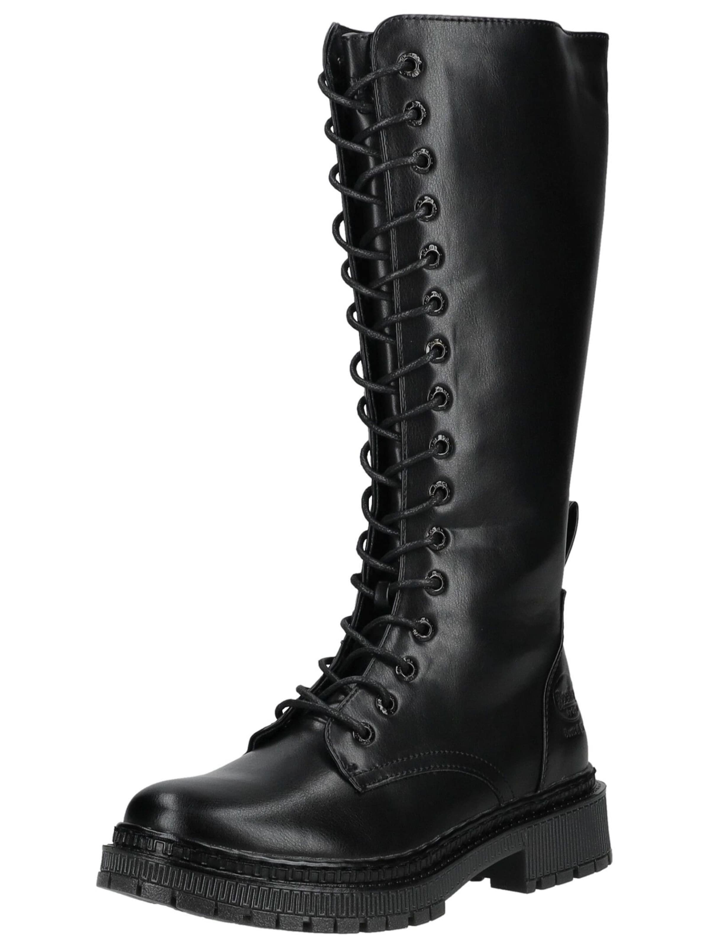 Stivale stringato di Dockers by Gerli in nero: frontale