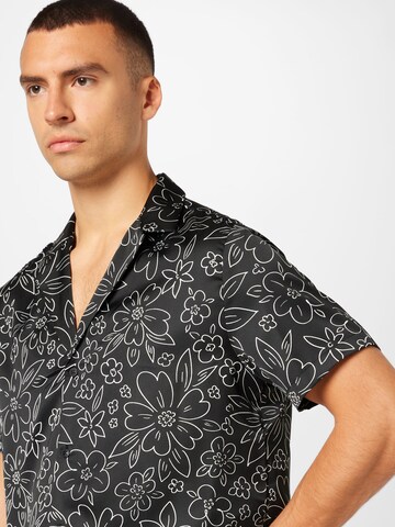 TOPMAN Regular fit Overhemd in Zwart