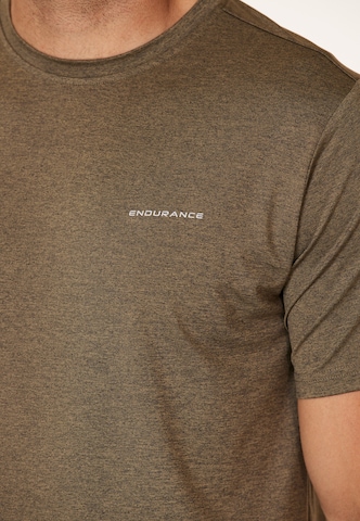 ENDURANCE Regular Fit Sportshirt 'Mell' in Braun