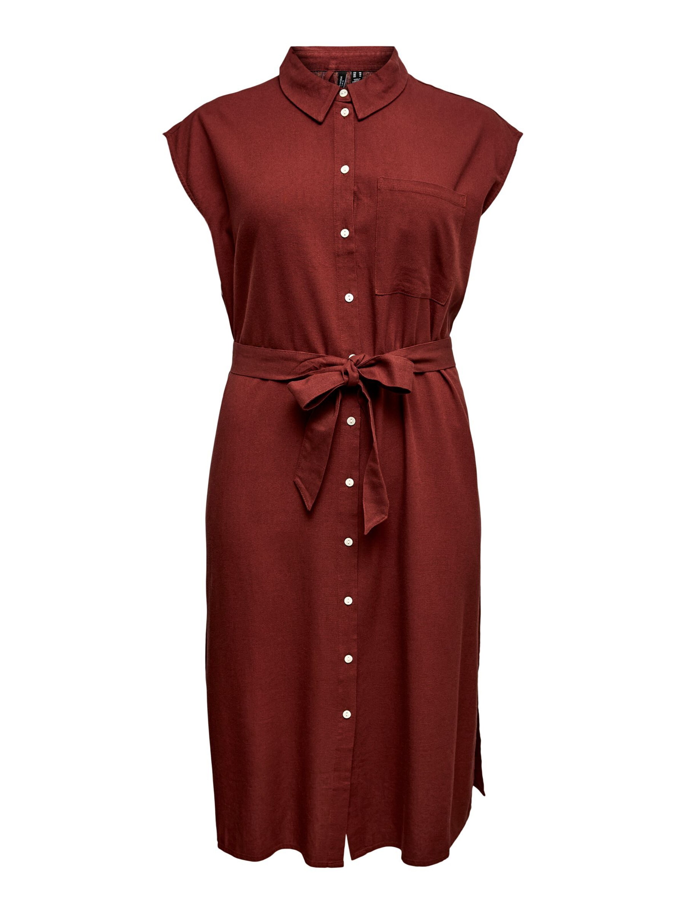 Vero Moda Curve - Vestido camisero 'VMCMymilo' en rojo: frente
