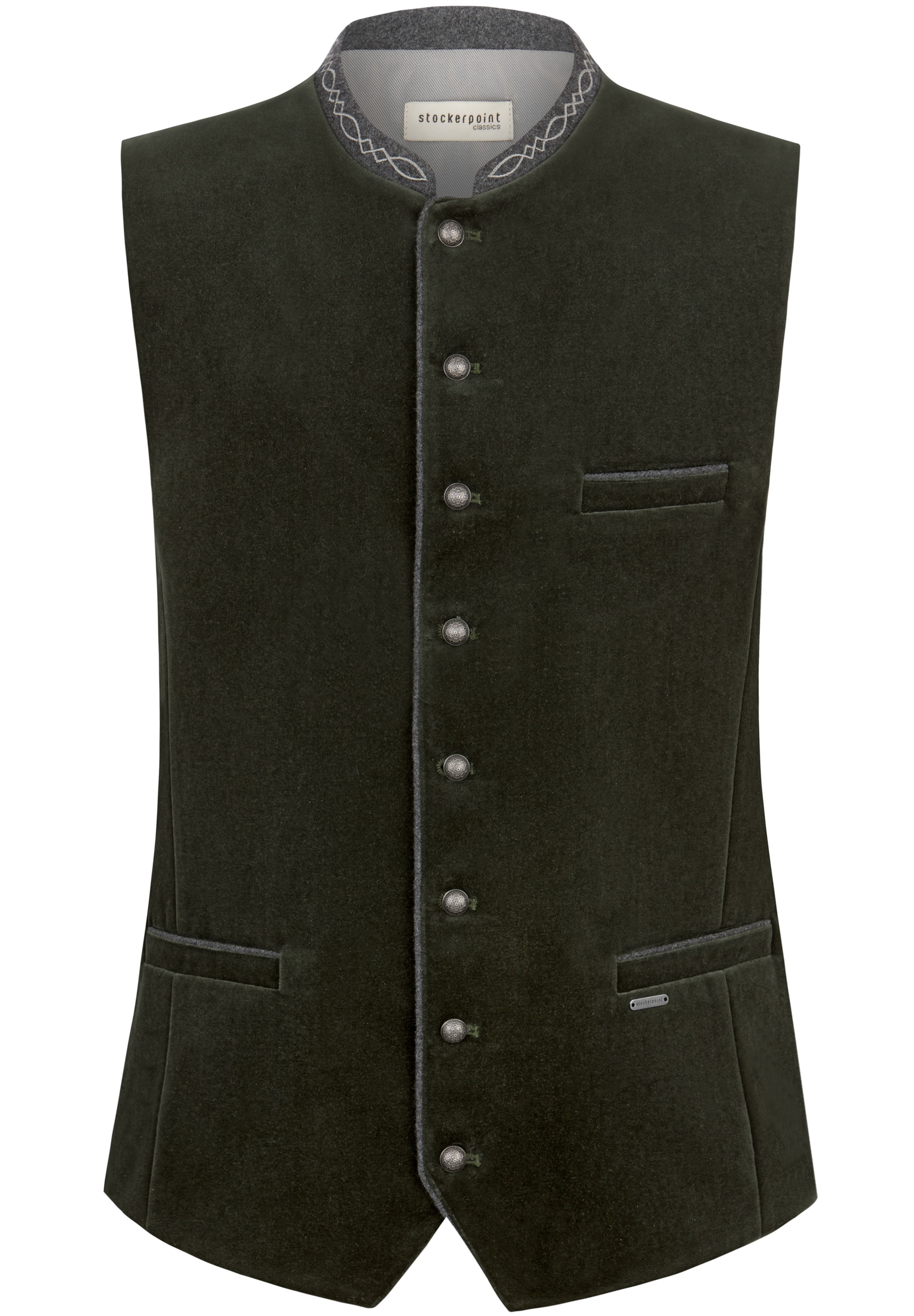 STOCKERPOINT Trachtenweste 'Lorenzo' in Grün: Vorderseite