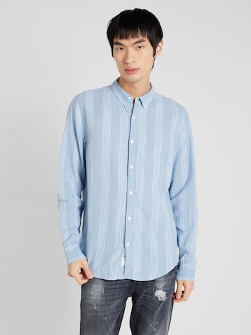 mėlyna HOLLISTER Standartinis modelis Marškiniai: priekis
