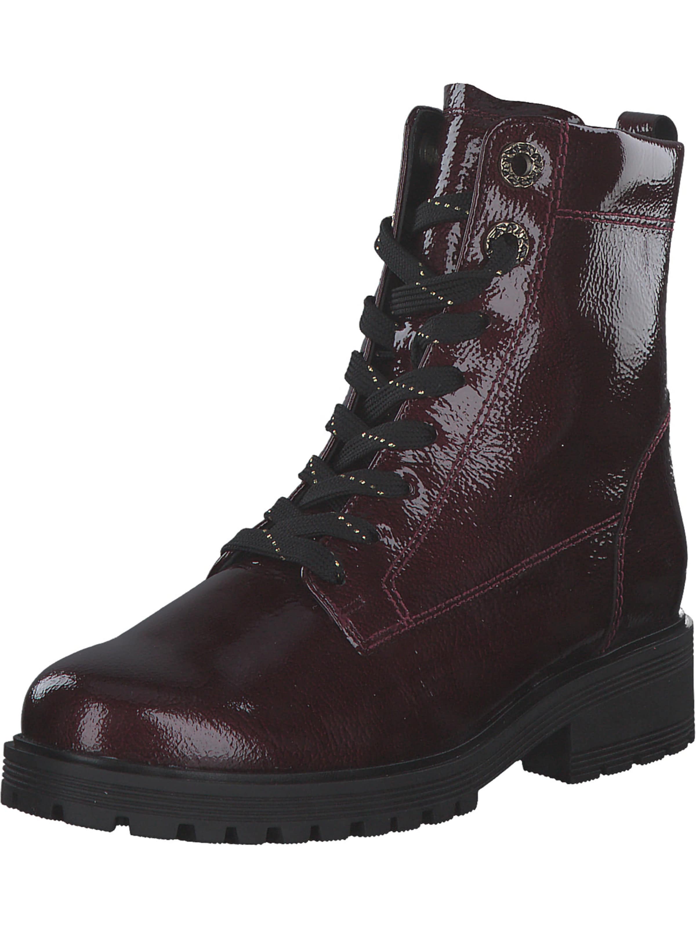 GABOR Lace-Up Ankle Boots in Red: front