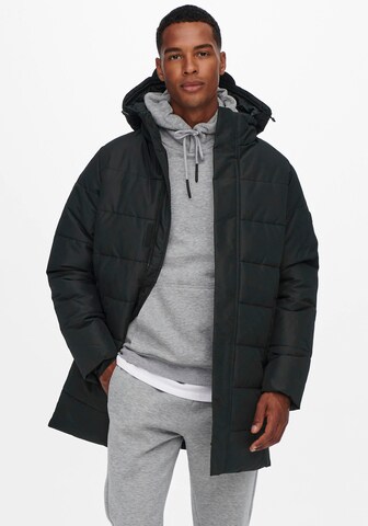 Only & Sons Демисезонное пальто 'Carl' в Черный
