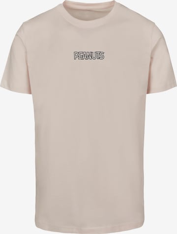 T-Shirt 'Peanuts' Merchcode en rose : devant