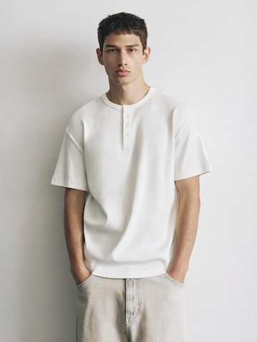 Pull&Bear Majica | bela barva: sprednja stran