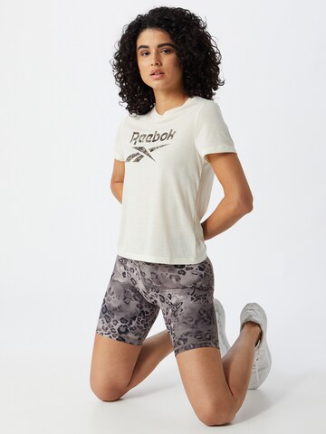 Reebok Skinny Functioneel shirt 'Modern Safari' in Wit