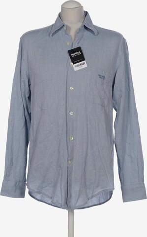 Trussardi Button Up Shirt in M in Blue: front