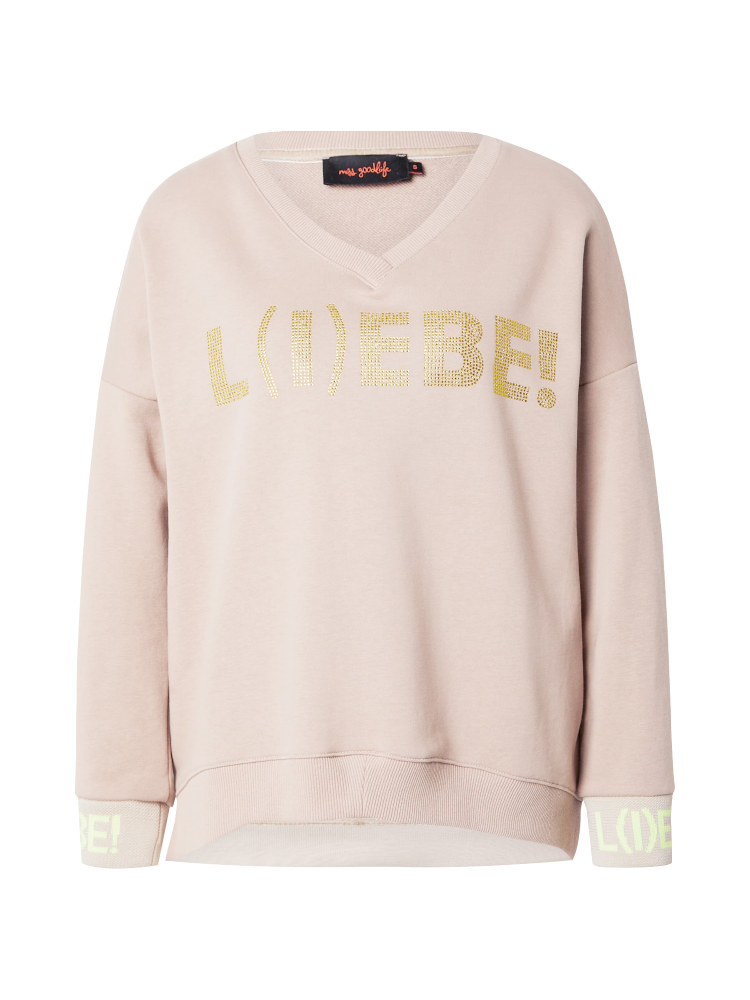 miss goodlife Sweatshirt 'L(i)ebe' i brun: forside