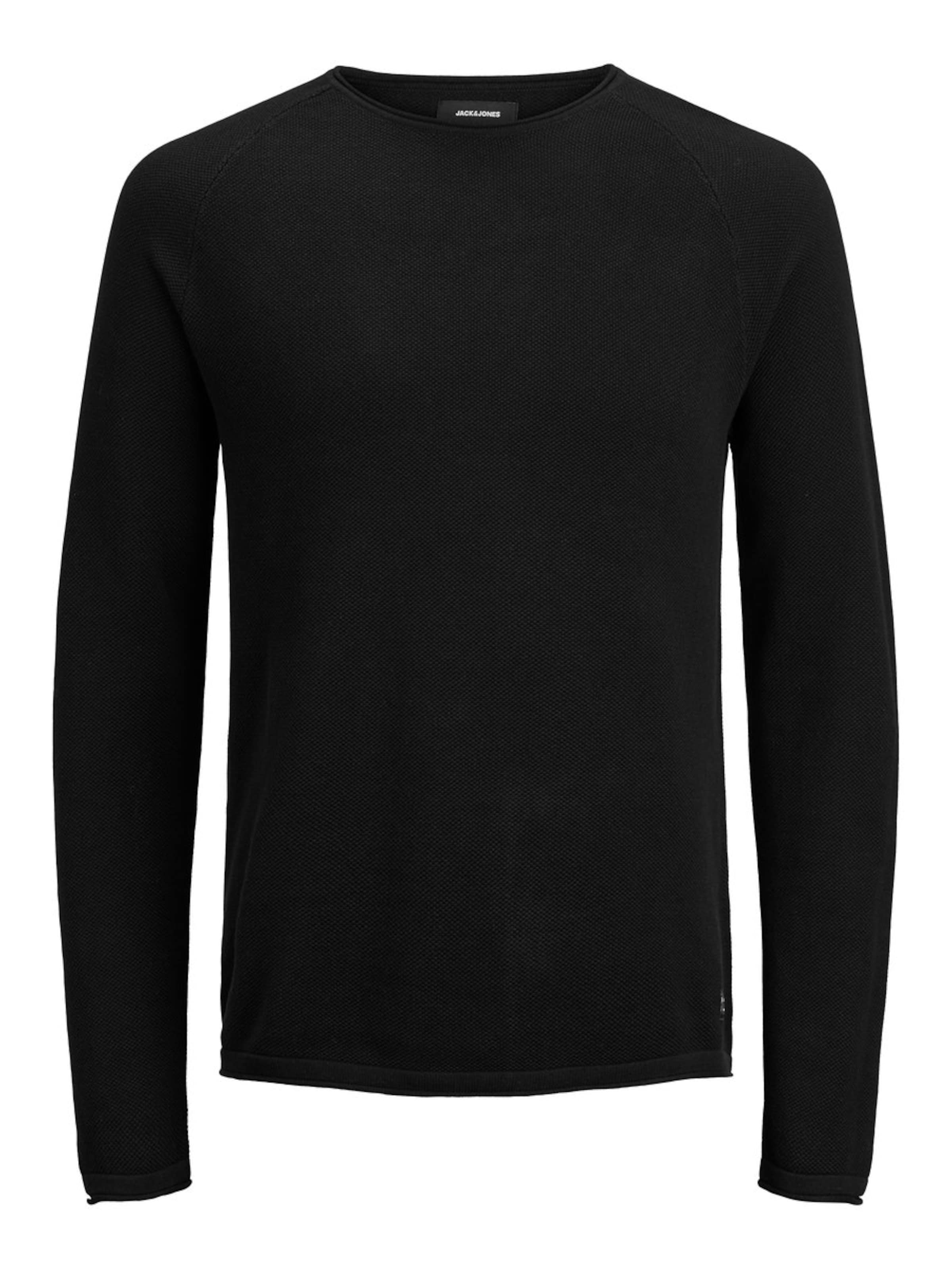 JACK & JONES Пуловер 'JJEHill' в черно: отпред