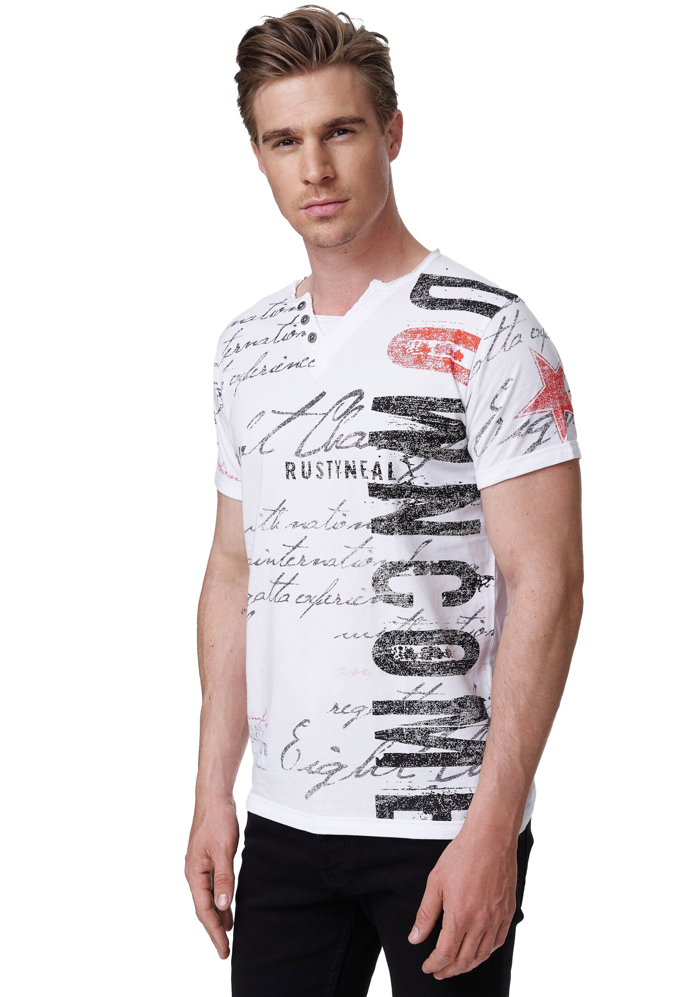 Rusty Neal T-Shirt in Weiß: Vorderseite