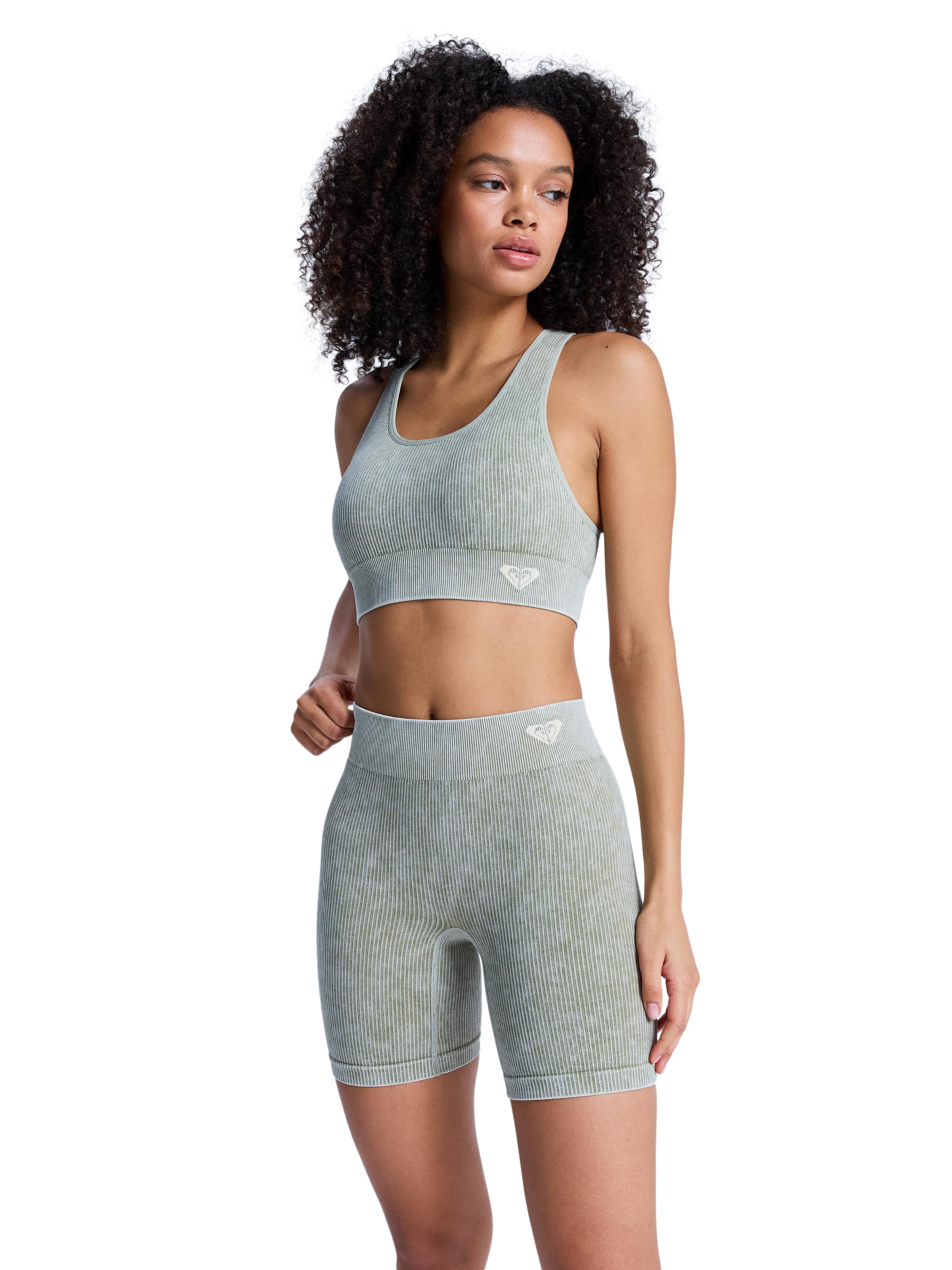 Skinny Pantalon de sport 'Chillout' ROXY en vert : devant
