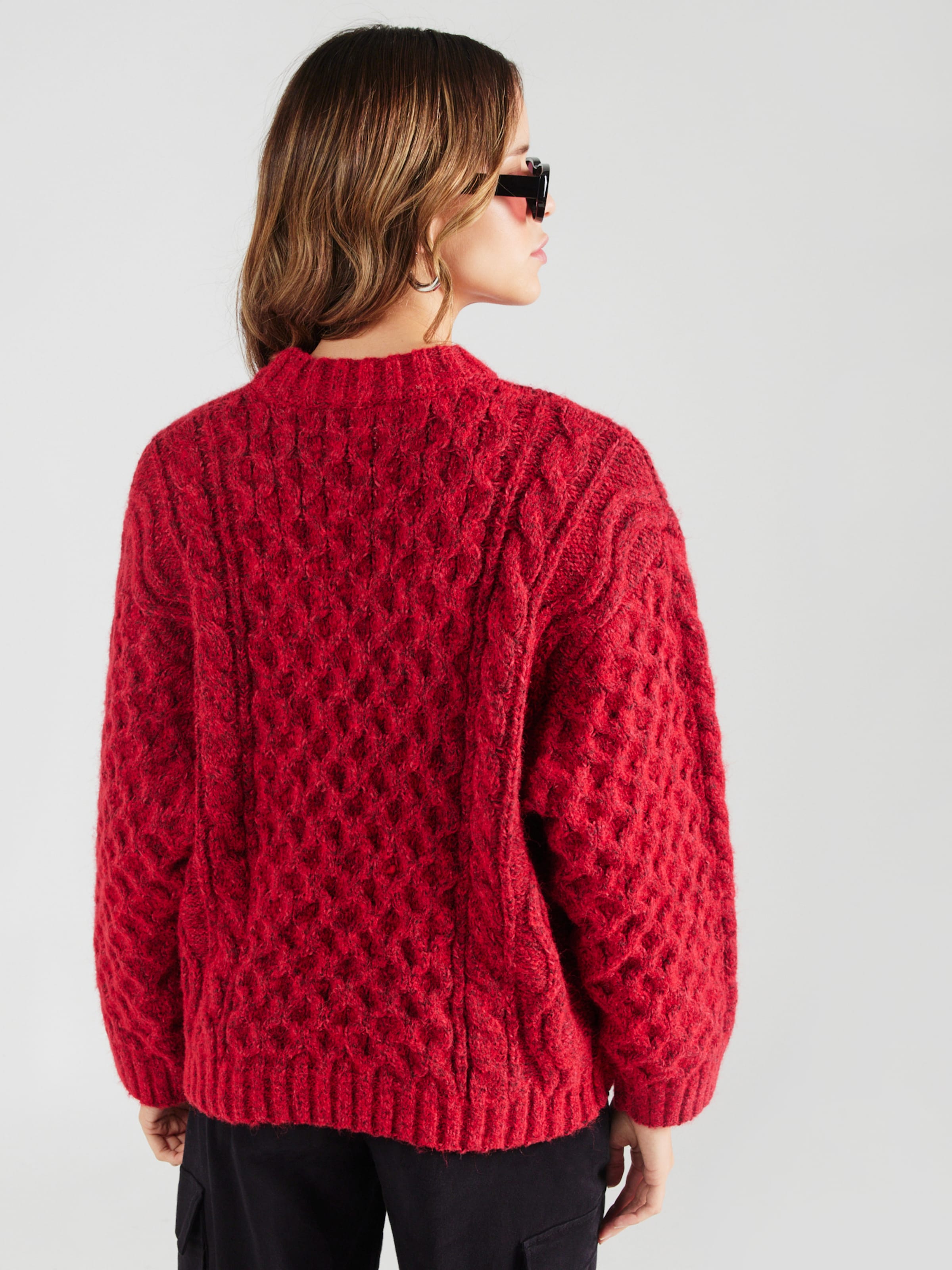 Monki Oversized Sweater 'Tate' in Red | ABOUT YOU