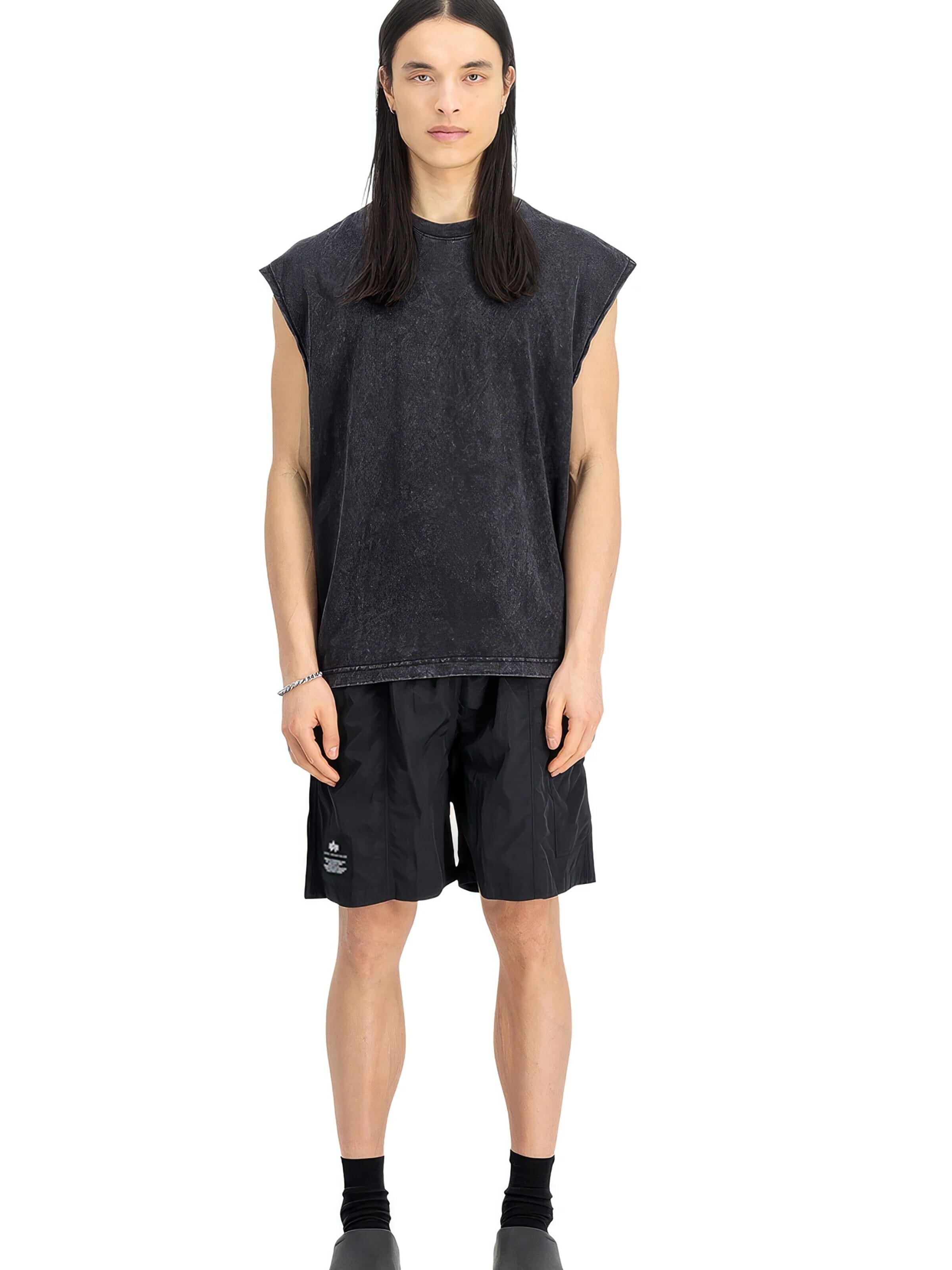 ALPHA INDUSTRIES Regular Pants in Black: front