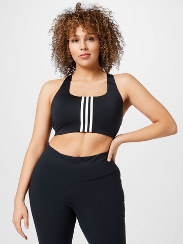 Bustier Soutien-gorge de sport 'Powerimpact Medium-Support ' ADIDAS SPORTSWEAR en noir : devant