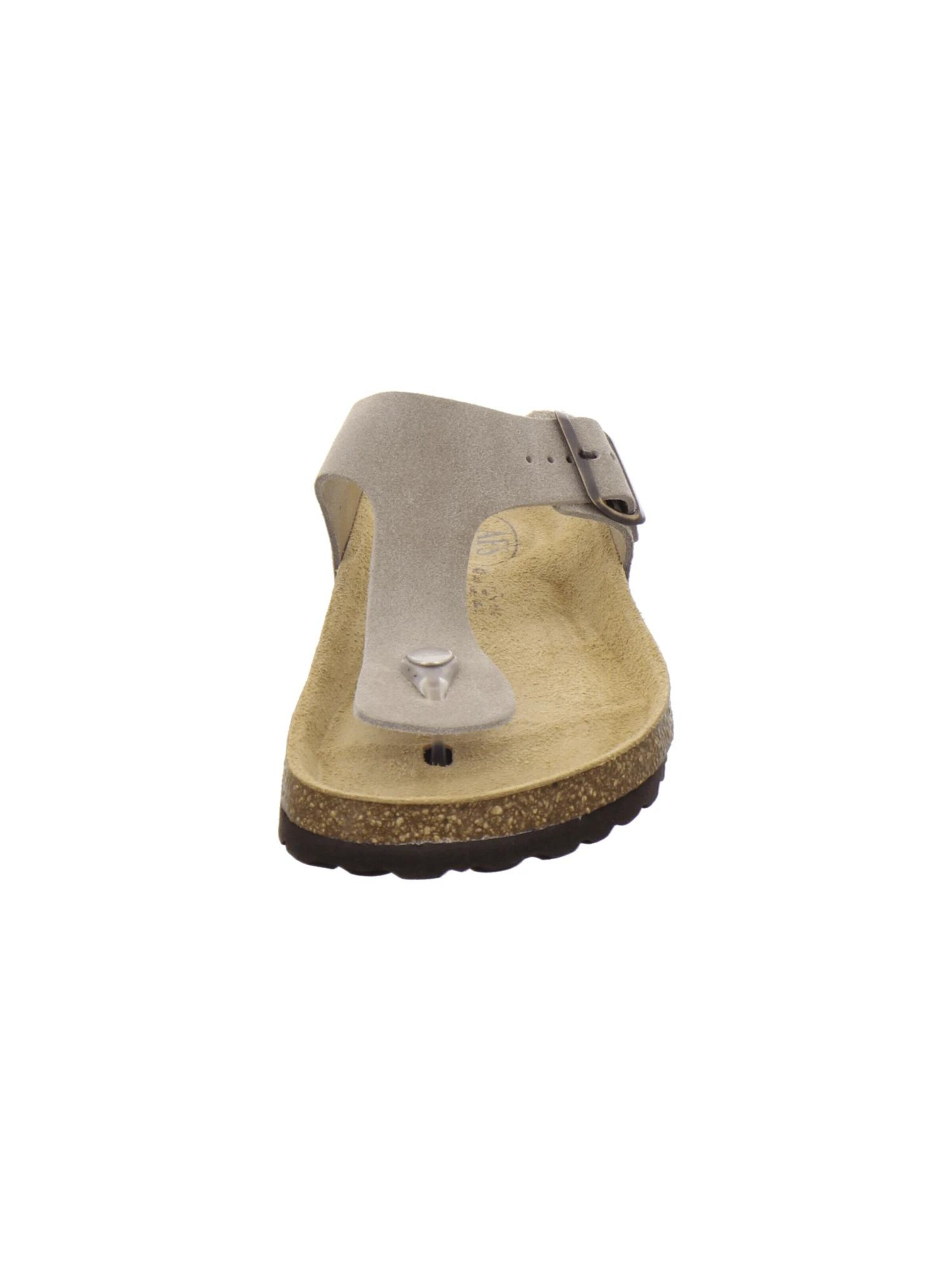 AFS-Schuhe Sandal 'Zehensteg Sandalen Herren quarz Veloursleder' in Beige