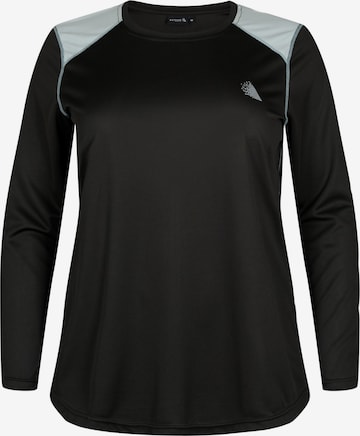 Active by Zizzi - Camiseta térmica 'Asnow' en negro: frente