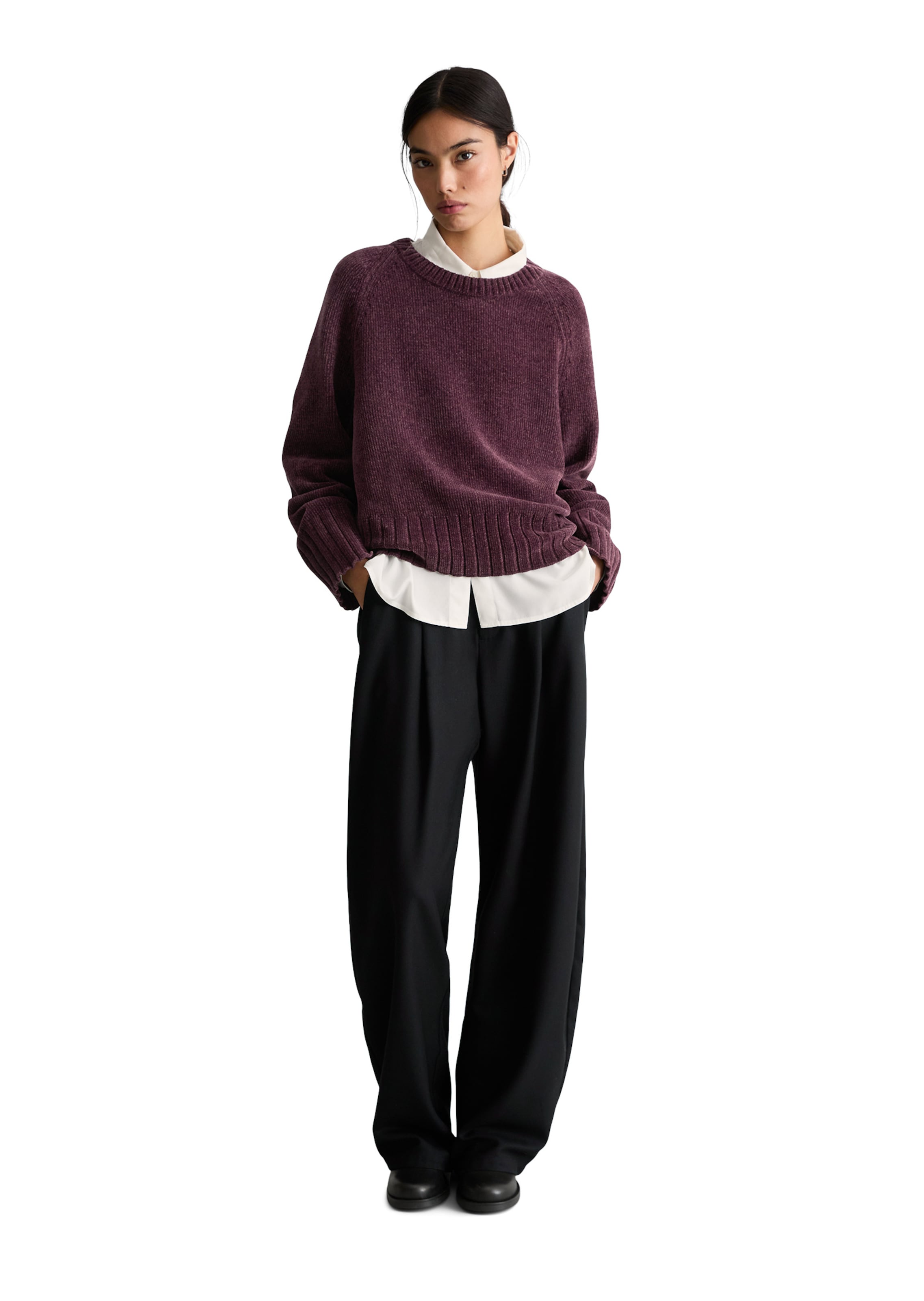 Pull-over oversize Marc O'Polo DENIM en rouge : devant