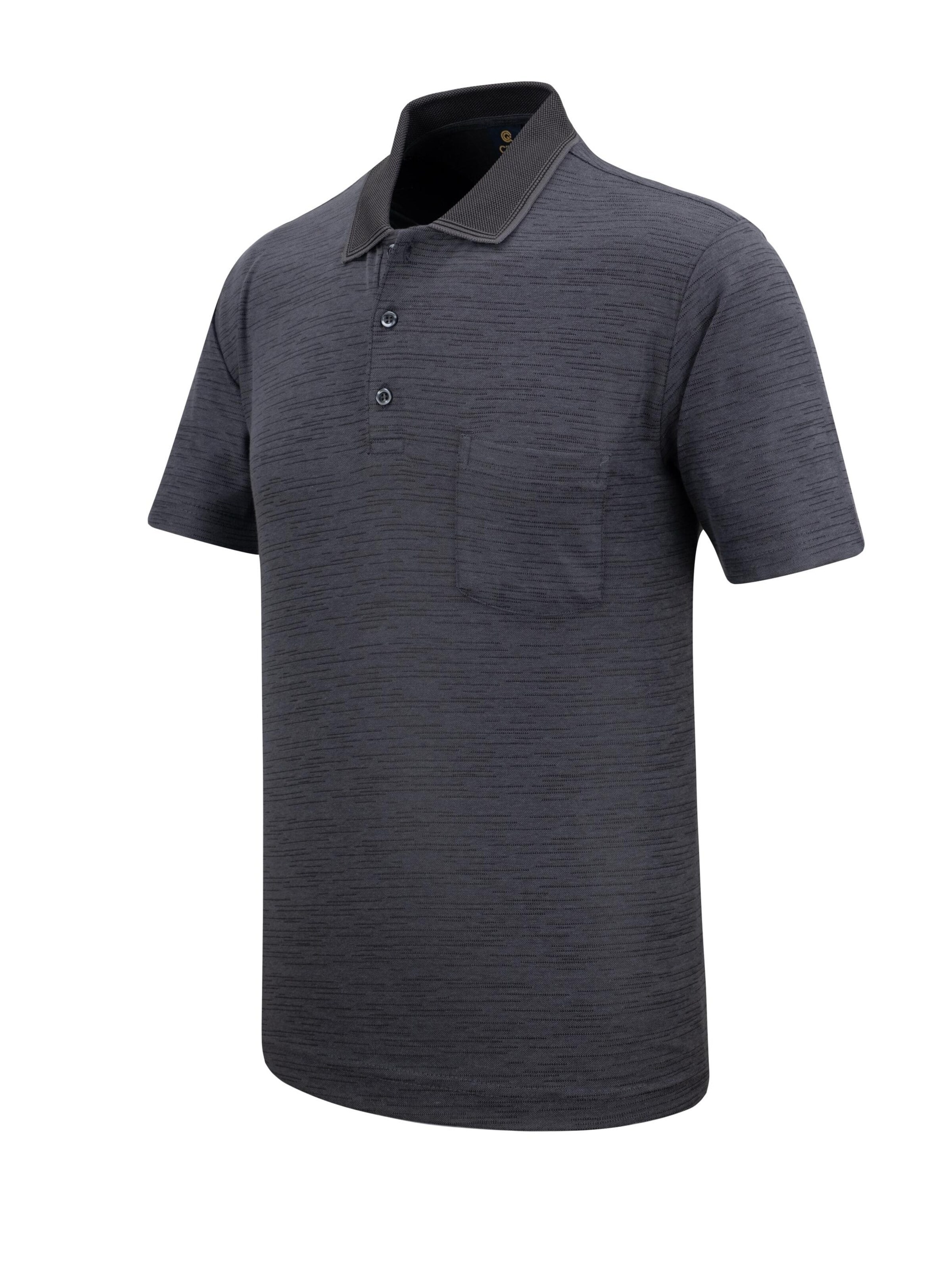 Cizgi Triko Shirt‌‌‌‌‌‌ in Grau