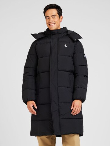 Calvin Klein Jeans Winterjas 'ESSENTIALS' in Zwart: voorkant