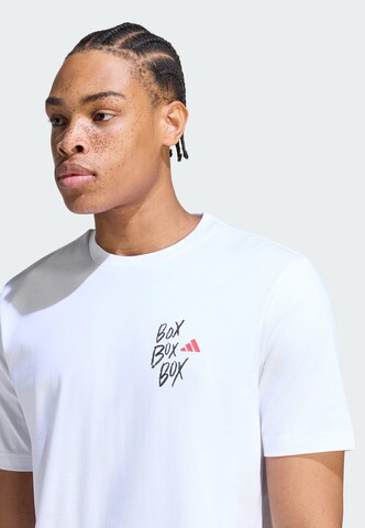 T-Shirt fonctionnel 'MOTORSPORT BOX 3' ADIDAS SPORTSWEAR en blanc