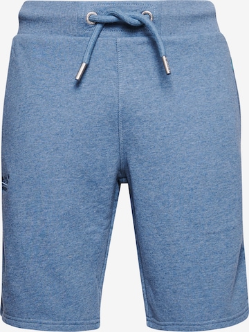 Superdry Regular Pants in Blue: front