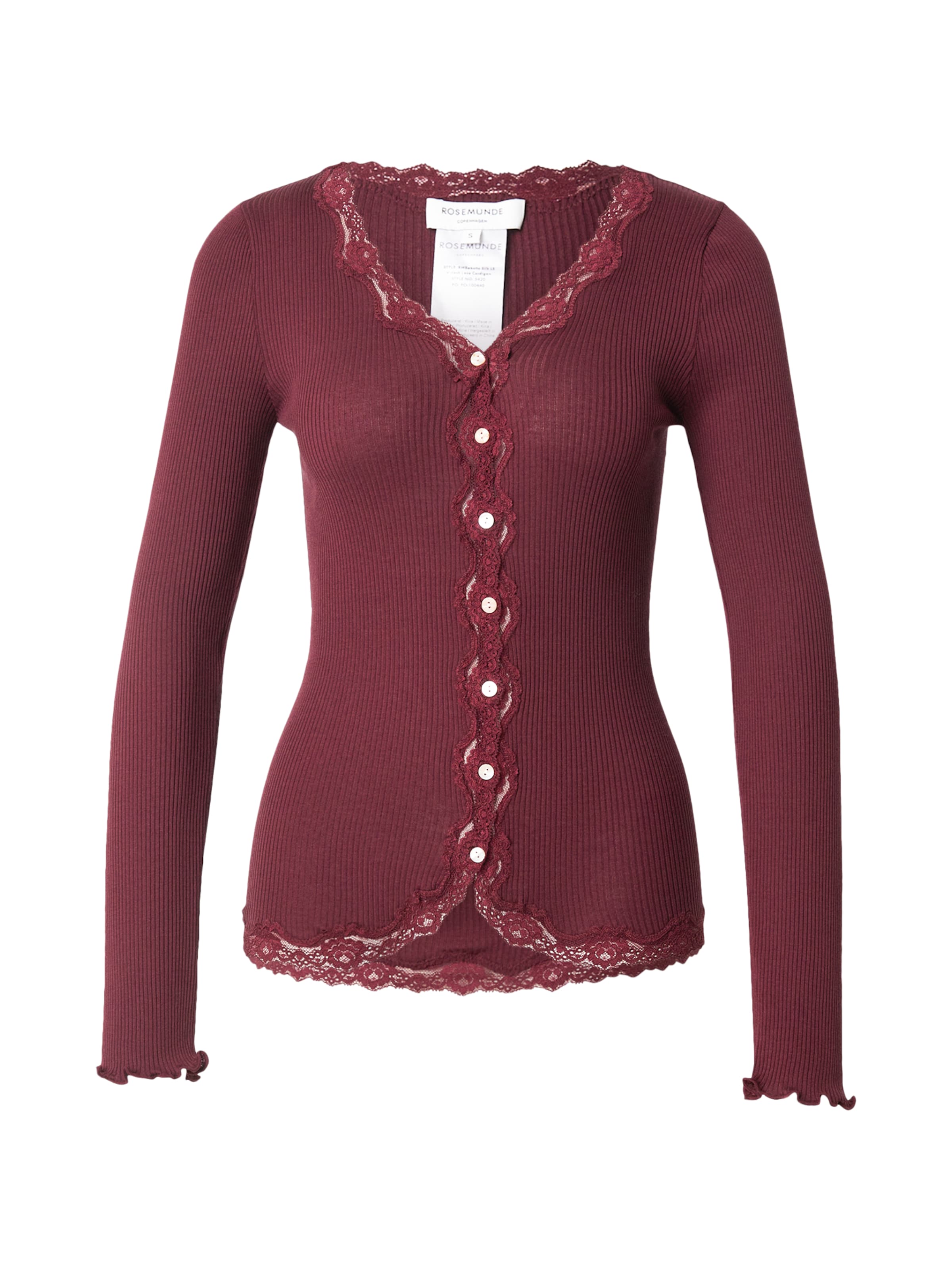 rosemunde Cardigan 'Lotus' i rød: forside