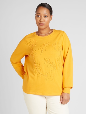 ONLY Carmakoma Sweatshirt 'KUVI' in Orange: front