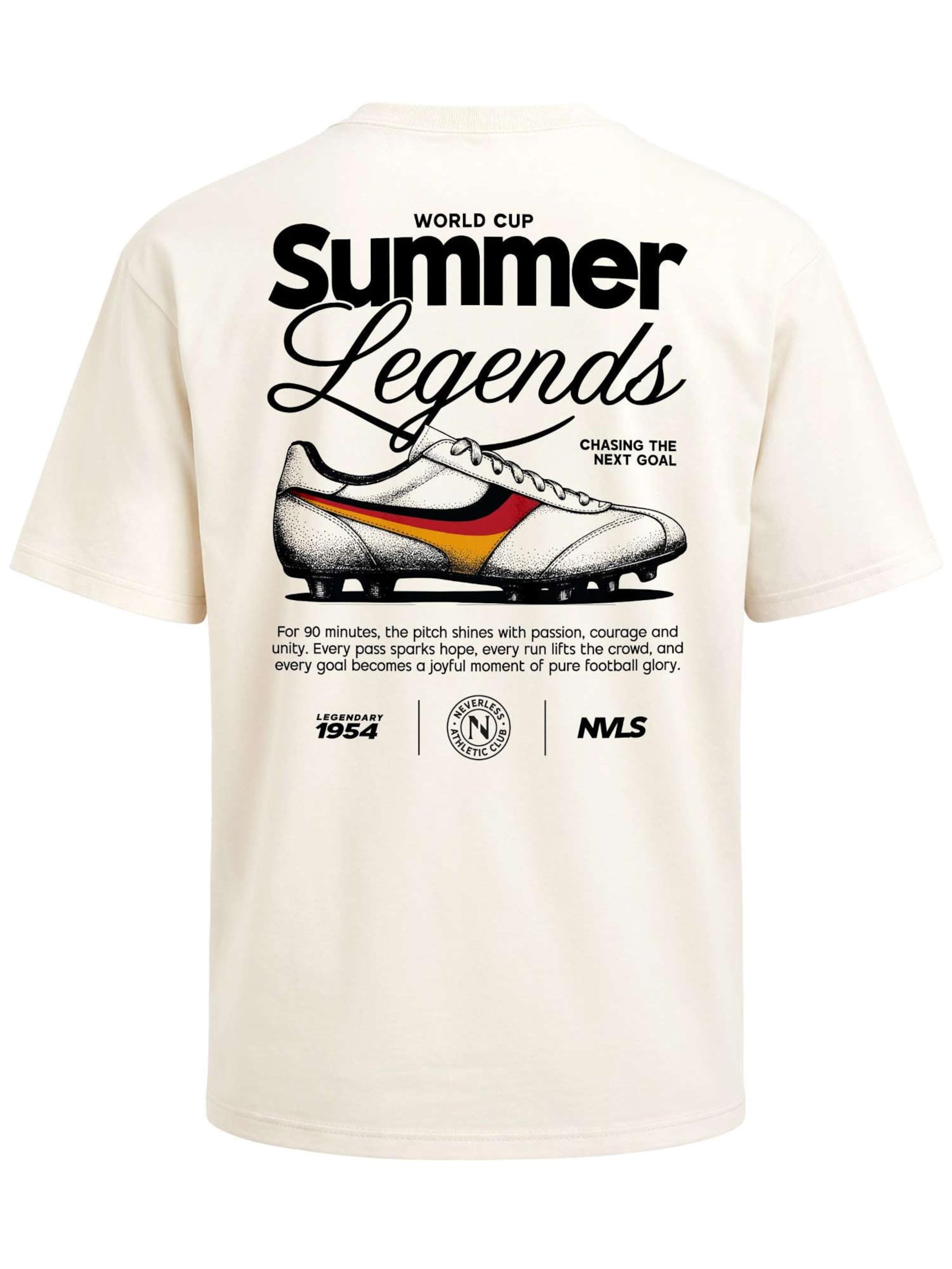Neverless Shirt 'Soccer Summer Legends' in Beige: front