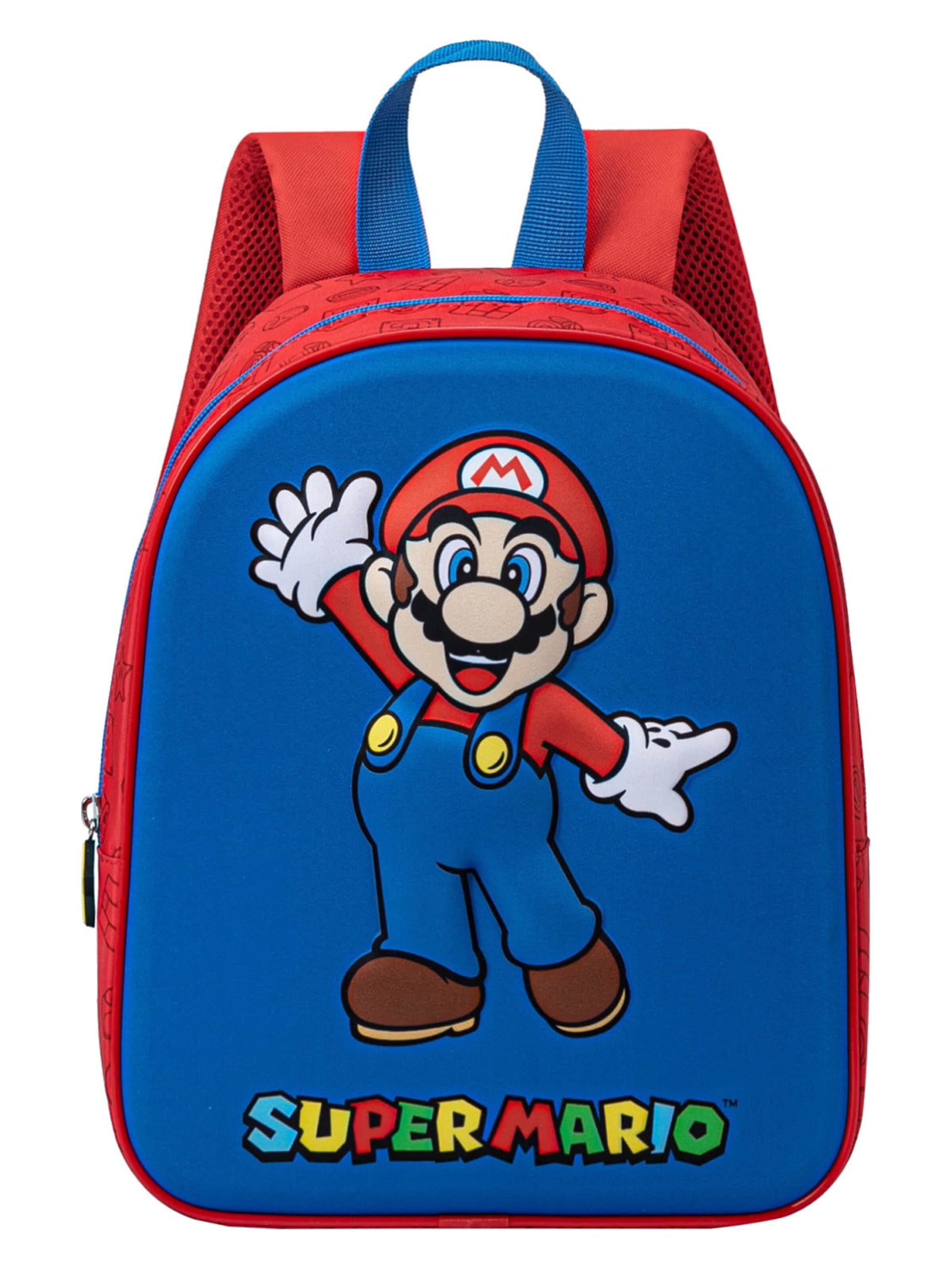 Super Mario Backpack 'Super Mario Rugzak Kind' in Blue: front