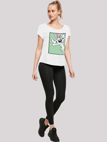 F4NT4STIC Shirt 'Looney Tunes Bugs Bunny Funny Face' in White