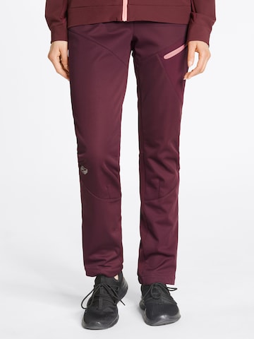 ZIENER Regular Workout Pants in Red: front