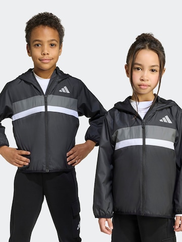 ADIDAS SPORTSWEAR Αθλητικό μπουφάν 'LK TIBERIO' σε μαύρο: μπροστά