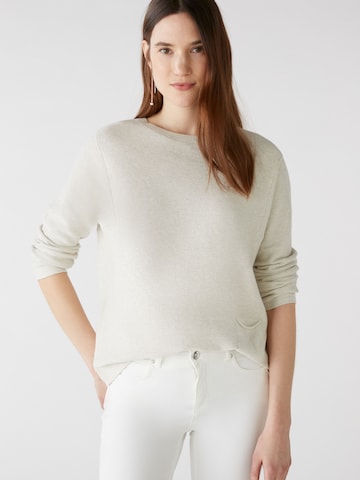 Pullover di OUI in bianco: frontale