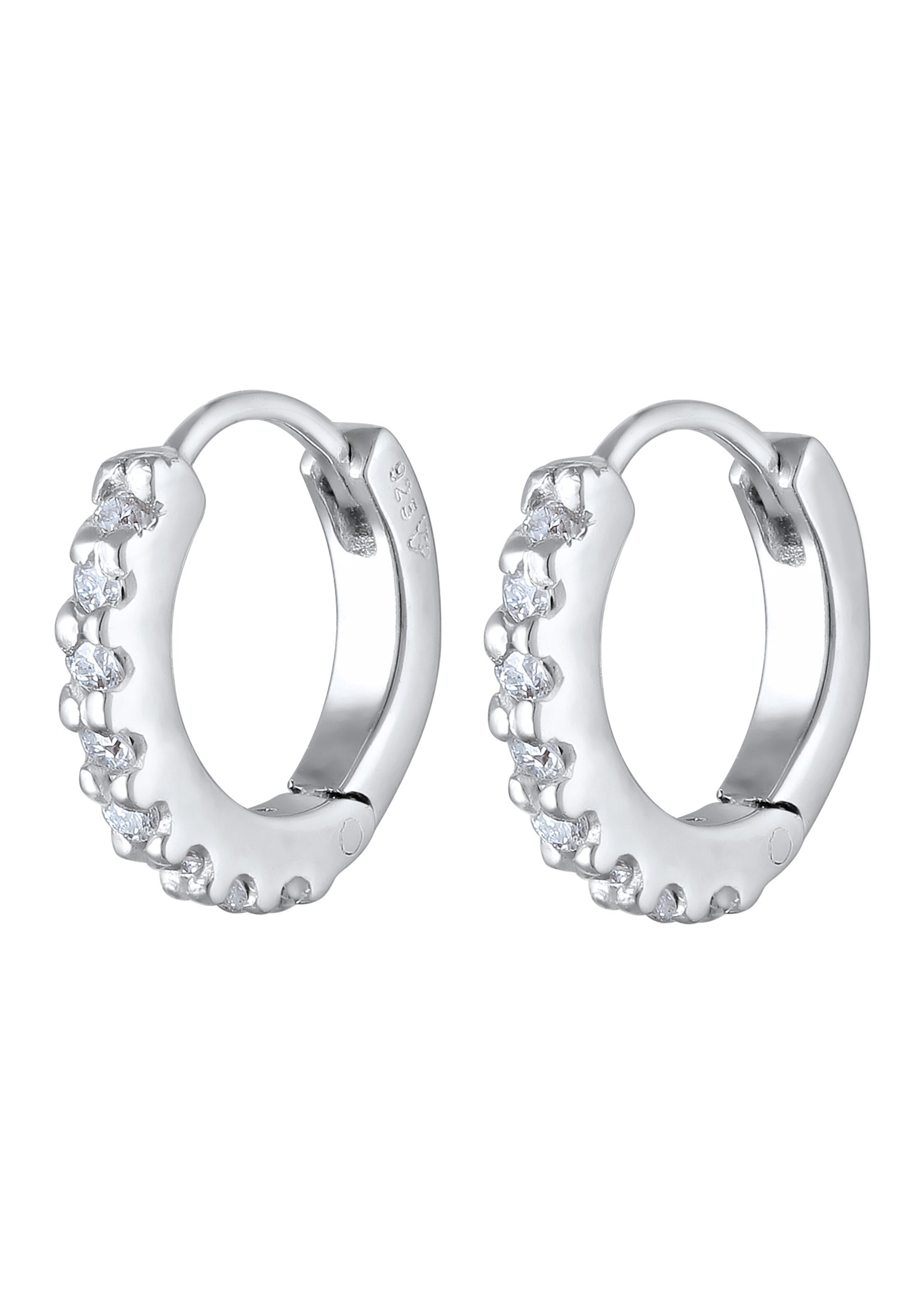 Elli DIAMONDS Ohrringe 'Diamant' in Silber: Vorderseite