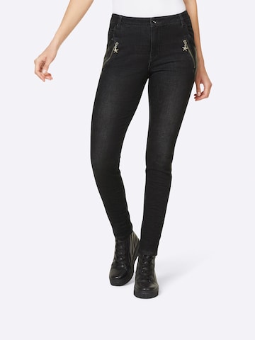 Regular Jeans de la heine pe negru: față