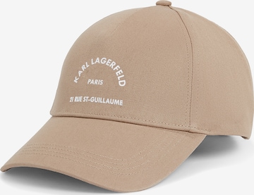 Casquette Karl Lagerfeld en marron : devant
