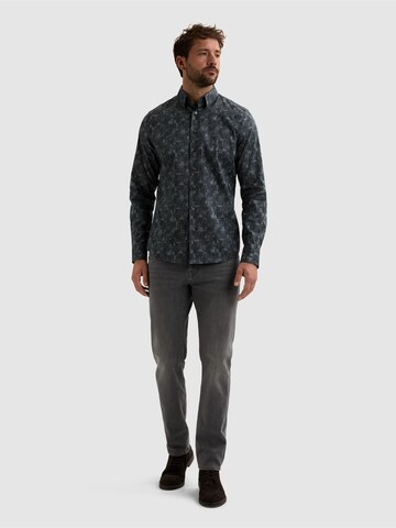 Coupe regular Chemise 'Shirt with allover print and Kent collar' VANGUARD en bleu