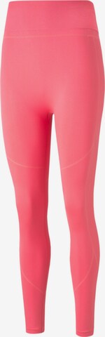 Skinny Pantaloni sportivi di PUMA in rosa: frontale