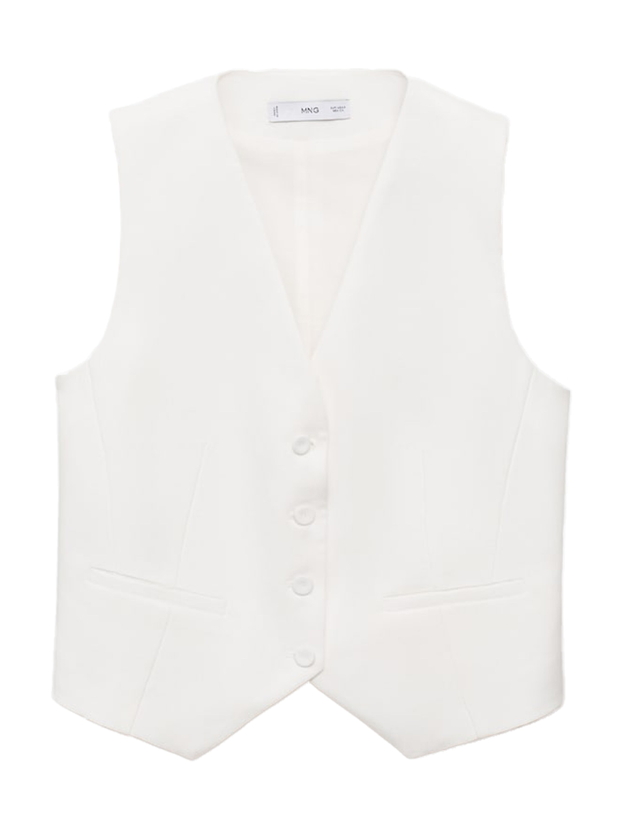 MANGO Suit vest 'BONNIE' in White: front