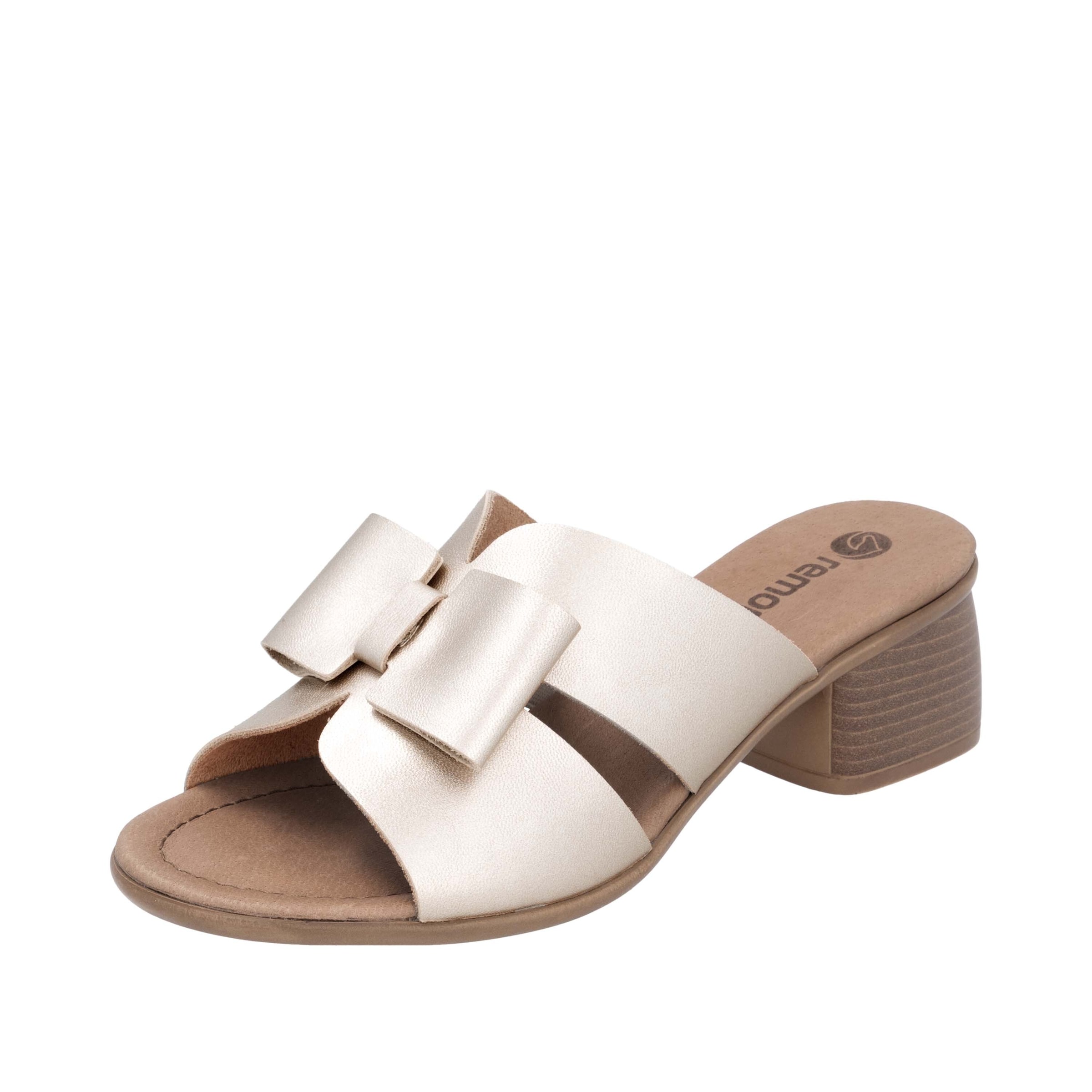 REMONTE Mules in Silver: front