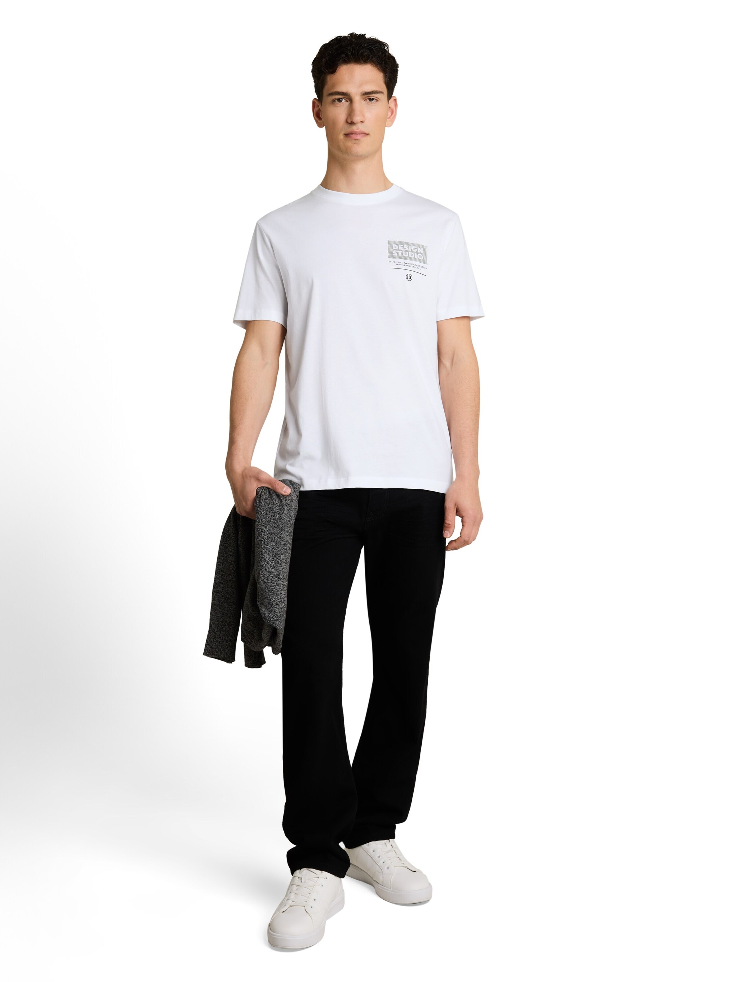 pelēks TOM TAILOR DENIM T-Krekls