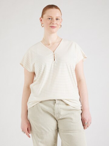 Vero Moda Curve T-Shirt 'VMCBALOLA' in Beige: Vorderseite