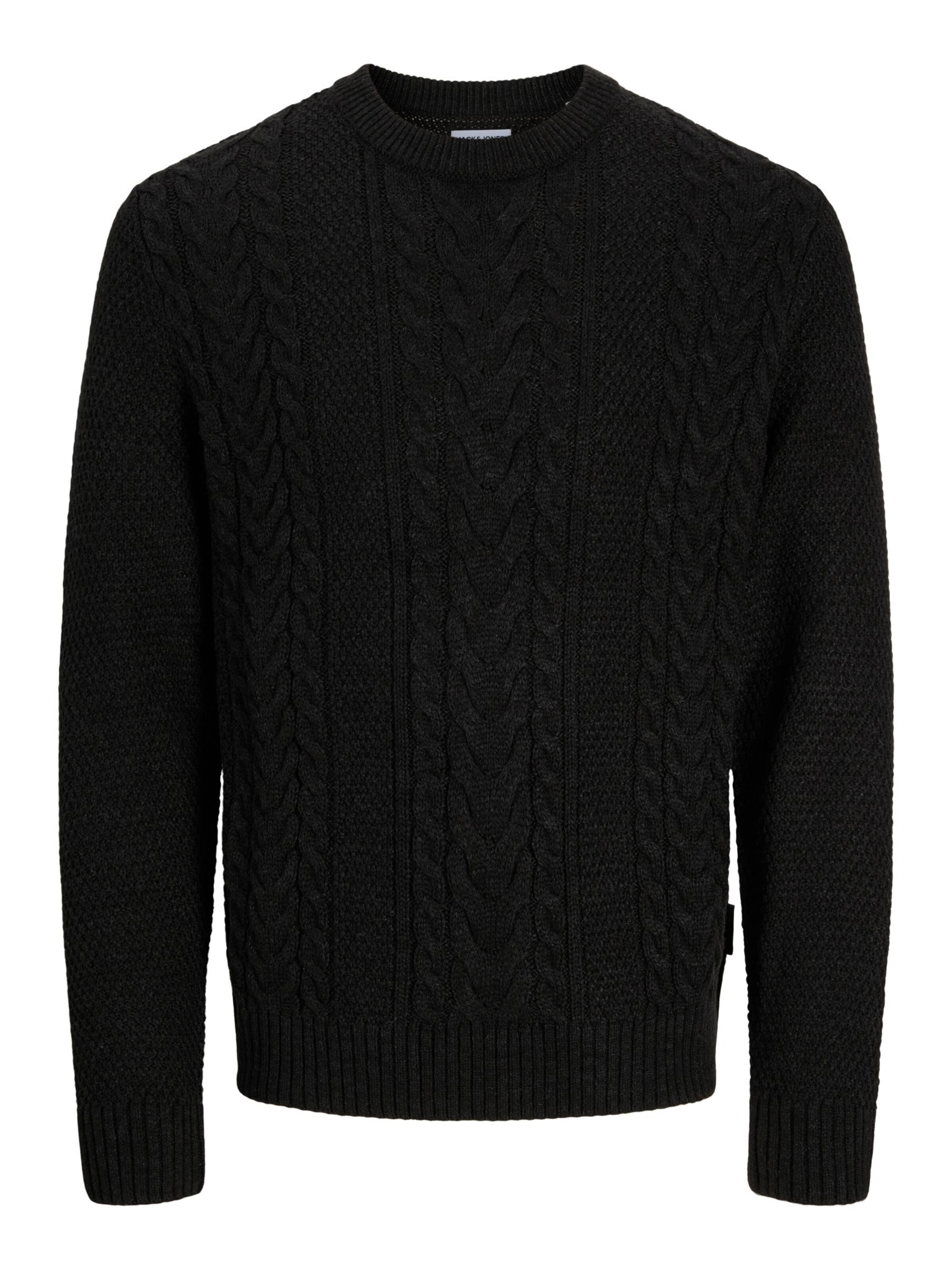 JACK & JONES Pullover 'JJJames' in Schwarz: Vorderseite