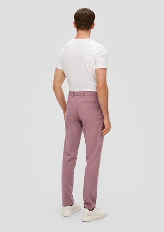 s.Oliver BLACK LABEL - Slimfit Calças chino em roxo