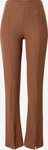 PIECES Flared Leggings 'Ribbi' in Brown: front