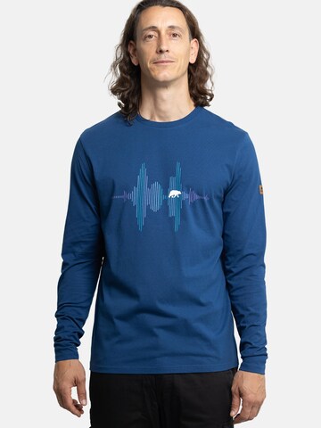 FORSBERG Sweatshirt 'Longsleeve mit Audiowelle' in Blue