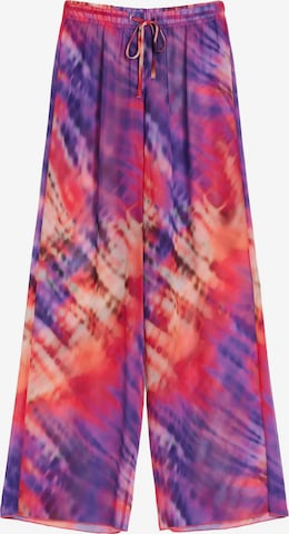 Bershka Wide leg Pants in Purple: front