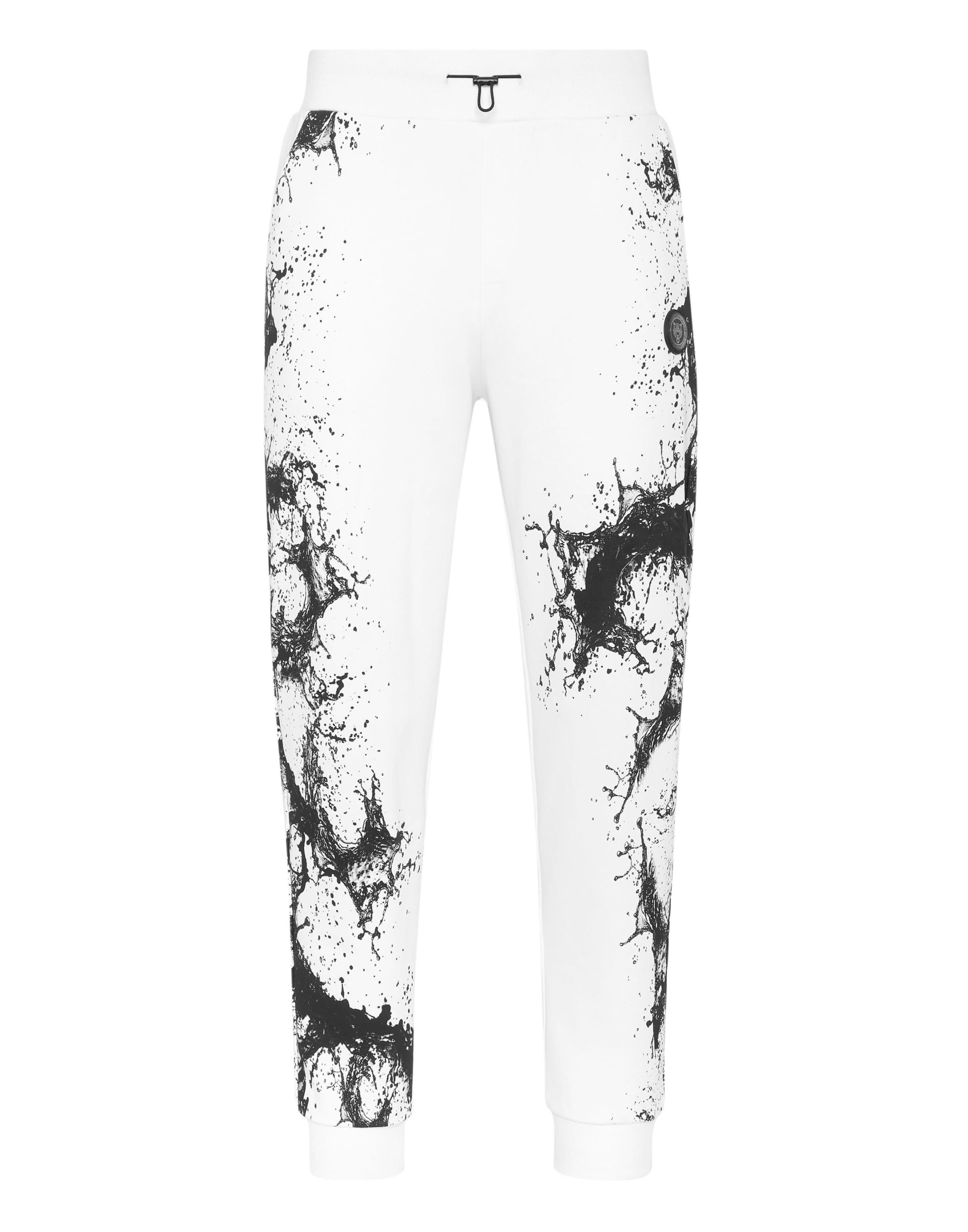 Plein Sport Broek 'Splash' in de kleur Zwart / Wit, Productweergave